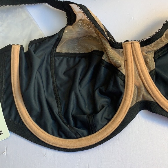 Bridget Black Banded NWT Bra Goddess 34K - Picture 9 of 12